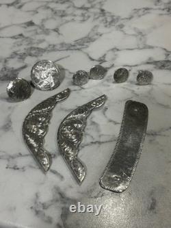 Vintage western saddle silver set or partial set. Saddle Attachments