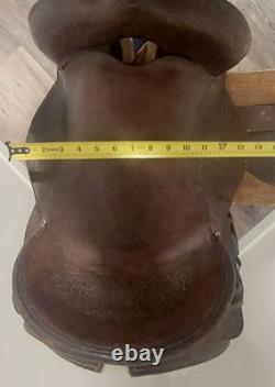 Vntg Youth/small Adult 14-15 Western Tooled Leather Riding Saddle Horse Or Pony