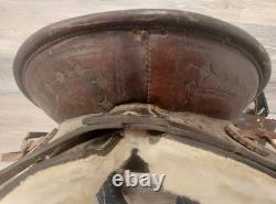 Vntg Youth/small Adult 14-15 Western Tooled Leather Riding Saddle Horse Or Pony