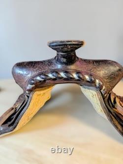 Vtg. Circle Y Western Show Saddle Fully Tooled Model 1800 Sweet Home Texas 14