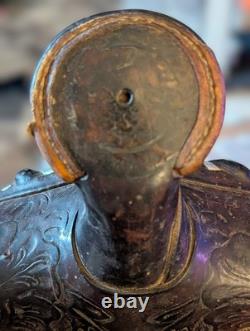 Vtg. Circle Y Western Show Saddle Fully Tooled Model 1800 Sweet Home Texas 14