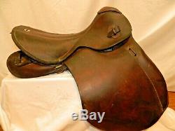 Vtg German Calvary Military Police Australian English Western Leather 17 Saddle