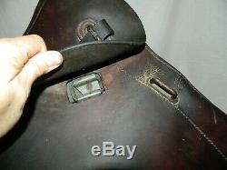 Vtg German Calvary Military Police Australian English Western Leather 17 Saddle