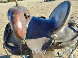 Vtg Rare Victor Marden Dalles Or. High Back Western Saddle 13½ Seat