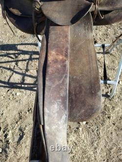 Vtg Rare Victor Marden Dalles Or. High Back Western Saddle 13½ Seat