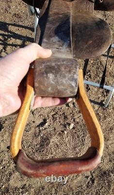 Vtg Rare Victor Marden Dalles Or. High Back Western Saddle 13½ Seat