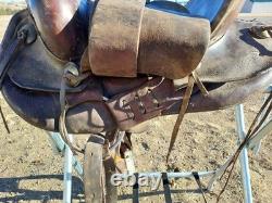 Vtg Rare Victor Marden Dalles Or. High Back Western Saddle 13½ Seat