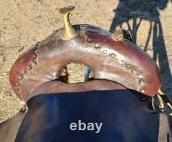 Vtg Rare Victor Marden Dalles Or. High Back Western Saddle 13½ Seat
