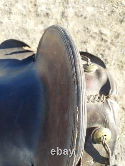 Vtg Rare Victor Marden Dalles Or. High Back Western Saddle 13½ Seat