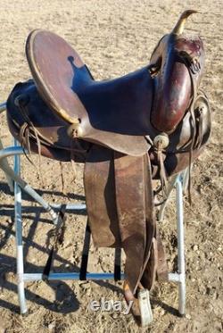 Vtg Rare Victor Marden Dalles Or. High Back Western Saddle 13½ Seat