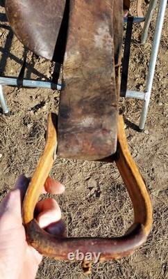 Vtg Rare Victor Marden Dalles Or. High Back Western Saddle 13½ Seat