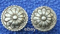 Vtg Visalia Stock Saddle Sterling Silver Western Bridle Bit End Reins Conchos