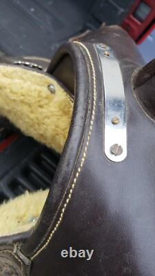 Vtg Western Horse Pleasure Trail Saddle w Silver Stars & Trim Sterling Whs1