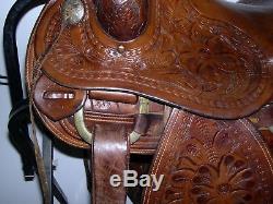 Vtg Western Stelzig Saddlery Co. Saddle Unusual Tooling 15 ExC. 1900's Quality