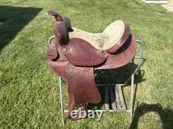 W Saddlery USA Brown Leather Traditional Western Pleasure Saddle
