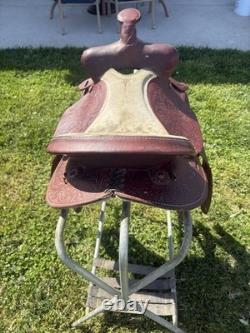 W Saddlery USA Brown Leather Traditional Western Pleasure Saddle