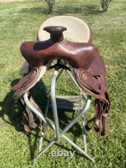 W Saddlery USA Brown Leather Traditional Western Pleasure Saddle