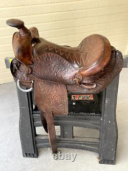 WESTERN SADDLE BIG HORN 465 16 Tooled Leather Same Day Shipping