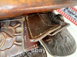 WESTERN SADDLE BIG HORN 465 16 Tooled Leather Same Day Shipping