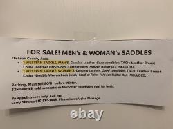 WOMEN's WESTERN SADDLE USED. Genuine Leather. Horse Saddle