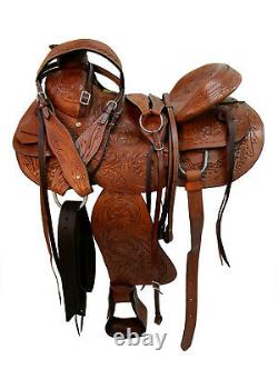 Wade Saddle Western Horse Pleasure Roping Ranch Used Leather Tack 15 16 17 18