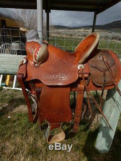 Wade type Ranch Saddle, Hand made by Randy Hansen, 15 1/2 Seat