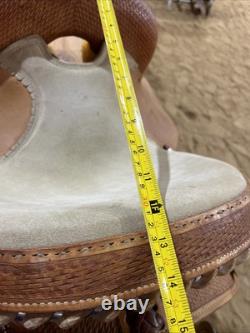 Western ALAMO Horse Saddle Leather Junior 12 Inch Suede Seat Trail Square Skirt