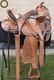 Western Barrel Leather Horse Saddle Full Tack Set. Size-10-18 Inch