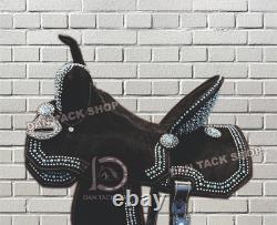 Western Barrel Leather Horse Saddle with Tack Set 10 to 18 size Free shipping