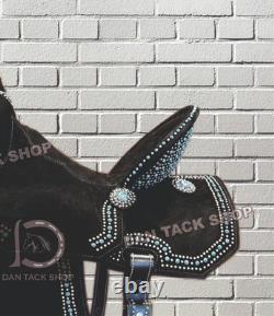 Western Barrel Leather Horse Saddle with Tack Set 10 to 18 size Free shipping