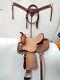 Western Barrel Racing Horse Saddle Premium Leather With Tack Set 10'' To 18' In