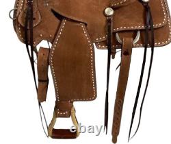 Western Barrel Racing Trail Equestrian Horse Saddle Tack Size 12-18