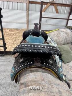 Western Barrel Saddle. Great Used Condition. Leather. 16 Inch Seat