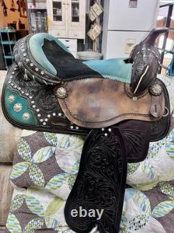 Western Barrel Saddle. Great Used Condition. Leather. 16 Inch Seat