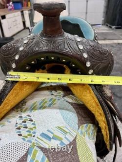 Western Barrel Saddle. Great Used Condition. Leather. 16 Inch Seat