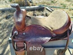 Western Brown Leather Pony Saddle Miniature Horse 12 Seat, Wood Stirrups