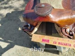 Western Brown Leather Pony Saddle Miniature Horse 12 Seat, Wood Stirrups