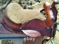 Western Brown Leather Pony Saddle Miniature Horse 12 Seat, Wood Stirrups