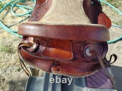 Western Brown Leather Pony Saddle Miniature Horse 12 Seat, Wood Stirrups