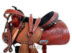 Western Cowboy Saddle Barrel Pleasure Trail Used Leather Tack 15 16 17 18