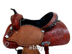 Western Cowboy Saddle Barrel Pleasure Trail Used Leather Tack 15 16 17 18