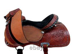 Western Cowboy Saddle Barrel Pleasure Trail Used Leather Tack 15 16 17 18