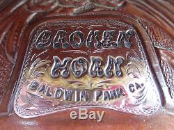 Western Equitation Show Saddle, Broken Horn, Sterling Silver, Pleasure Saddle