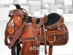 Western Gaited Horse Saddle Trail Pleasure Used Leather Tack Set 15 16 17 18
