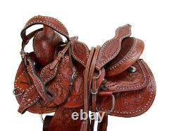 Western Gaited Saddle Horse Pleasure 15 16 17 18 Floral Tooled Trail Tack Set