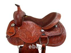 Western Gaited Saddle Horse Pleasure 15 16 17 18 Floral Tooled Trail Tack Set