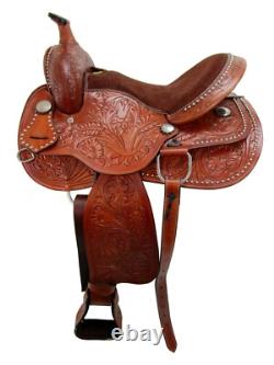 Western Gaited Saddle Horse Pleasure 15 16 17 18 Floral Tooled Trail Tack Set