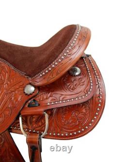 Western Gaited Saddle Horse Pleasure 15 16 17 18 Floral Tooled Trail Tack Set