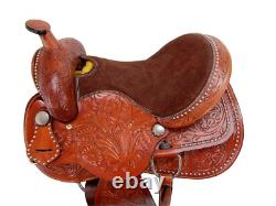 Western Gaited Saddle Horse Pleasure 15 16 17 18 Floral Tooled Trail Tack Set