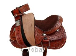Western Gaited Saddle Horse Pleasure 15 16 17 18 Floral Tooled Trail Tack Set